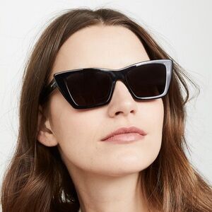 Yves Saint Laurent Narrow black Cat eye sunglasses